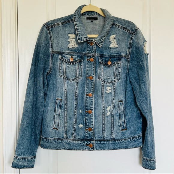 Nordstrom Distressed Denim Jacket - Picture 2 of 7